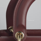 My ABC Lady Dior Small | Burgundy Lambskin Light Gold Hardware