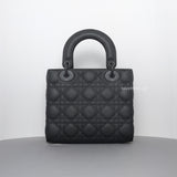Dior My ABC Lady Dior Small | Ultramatte Black Lambskin Black Hardware-back