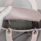 Lady Dior Mini | Pearlescent Lotus Pink Lambskin Light Gold Hardware