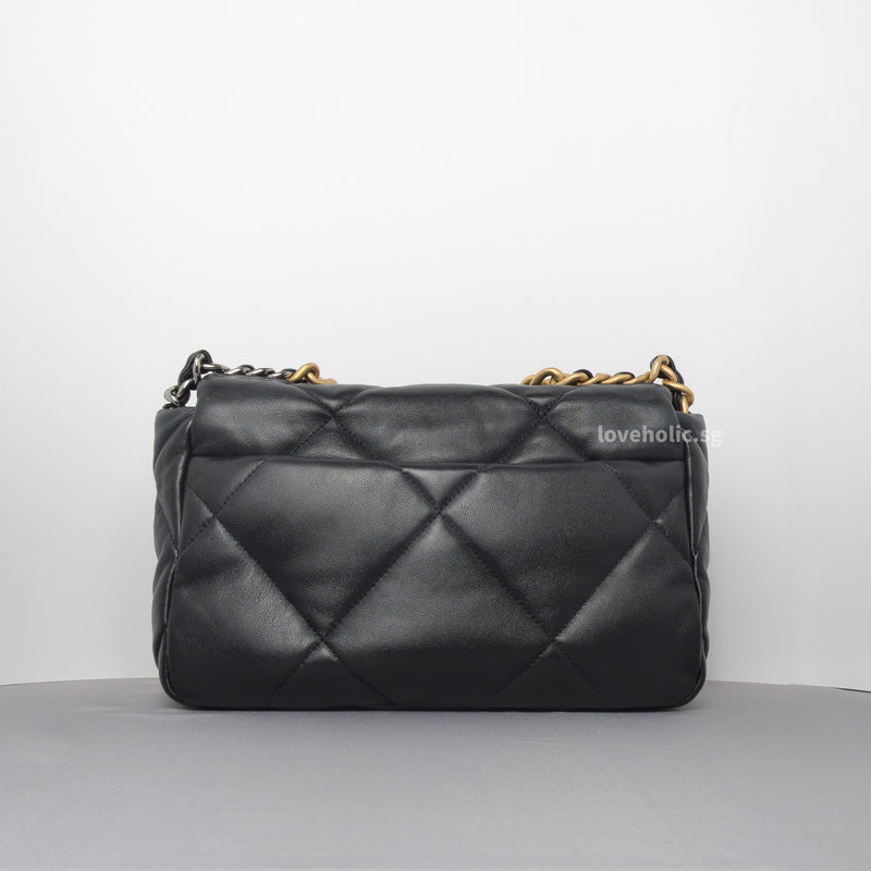 Chanel Chanel 19 Small | Black Lambskin Multicolored Hardware-back