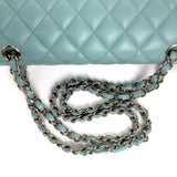 Chanel Classic Flap Medium | 20C Tiffany Blue Caviar Light Gold Hardware