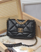 Chanel Chanel 19 Small | Black Lambskin Multicolored Hardware-main