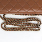 Chanel Wallet On Chain 23A Dark Brown/Caramel Caviar Light Gold Hardware