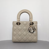 Dior My ABC Lady Dior Small | Beige Lambskin Light Gold Hardware-whitebackground