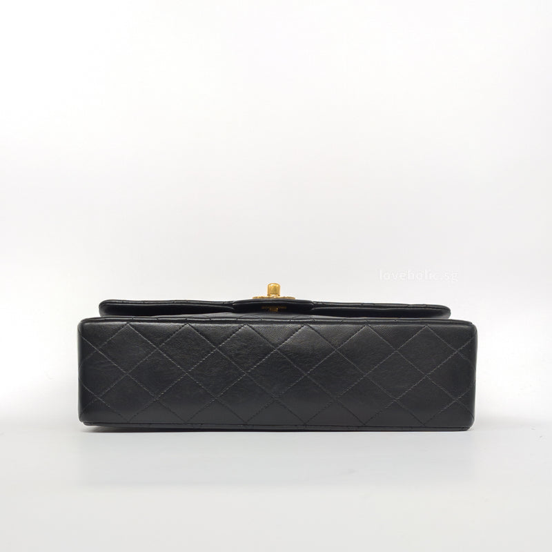 Chanel Vintage Classic Flap Medium | Black Lambskin 24K Gold Hardware