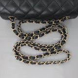 Classic Flap Mini Rectangle | 17B/17C Black Caviar Light Gold Hardware
