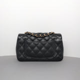 Chanel Classic Flap Mini Rectangle | 18B Black Caviar Light Gold Hardware-back