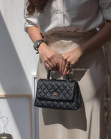 Chanel Coco Handle Small | 20K Midnight Blue Caviar Light Gold Hardware-modelshots