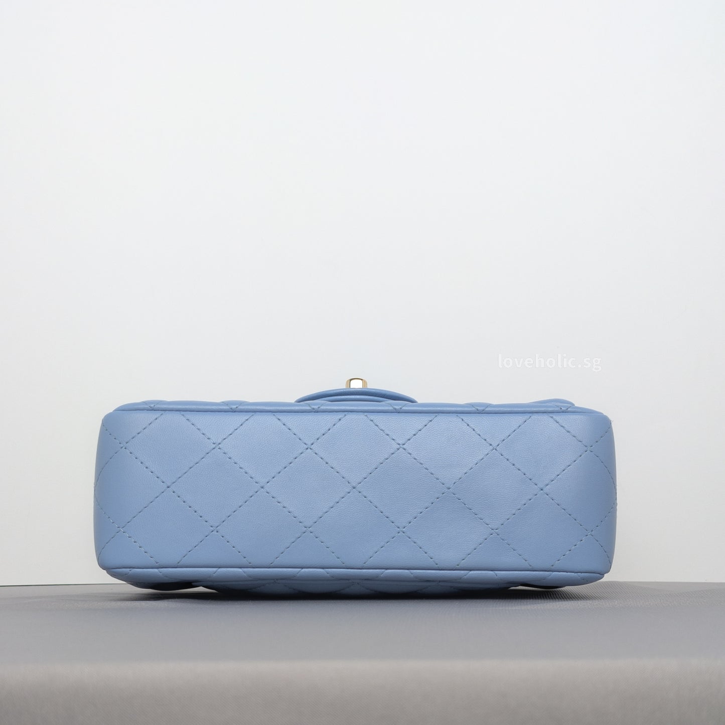 Classic Flap Mini Rectangle | 21C Sky Blue Lambskin Light Gold Hardware