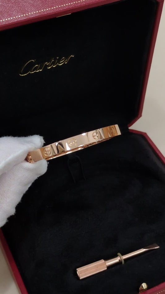 Love Bracelet Classic Size 16 | 18K Rose Gold Hardware