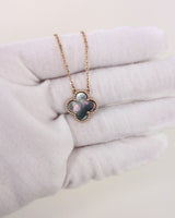 Vintage Alhambra Necklace Grey Mother of Pearl 18K Rose Gold