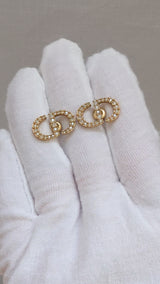 Earrings Petit CD Stud | Gold Hardware
