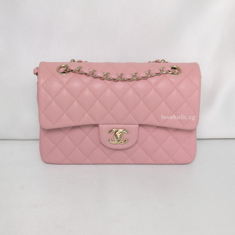 Chanel Classic Flap Small | 22C Pink Caviar Gold Hardware