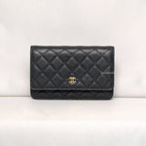 Chanel Wallet On Chain  | Black Caviar Gold Hardware