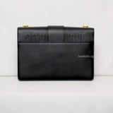 Dior Montaigne 30 Medium | Black Grained Calfskin Gold Hardware