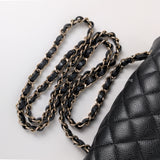 Chanel Classic Flap Mini Rectangle | 18S Charcoal / Dark Grey Caviar Gold Hardware