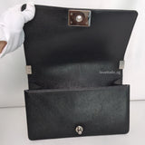 Chanel Boy Chervon Old Medium | Black Caviar Silver Hardware