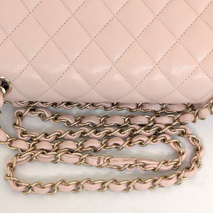 Chanel Classic Flap Medium | 21C Rose Claire Pink Caviar Light Gold Hardware