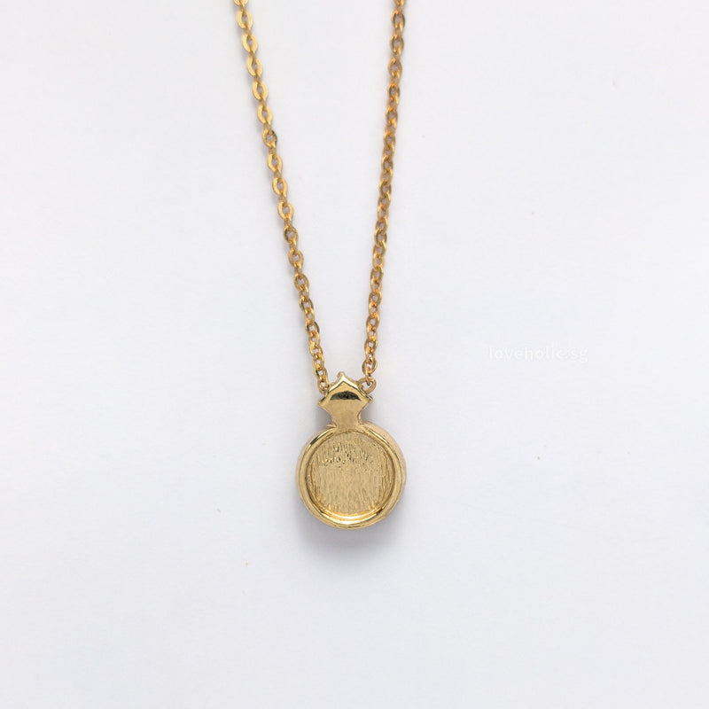 Dior Vintage Necklace  | White Rhinestone Pendant  Gold Hardware