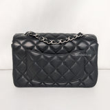 Chanel Classic Flap Mini Rectangle | Black Lambskin Silver Hardware