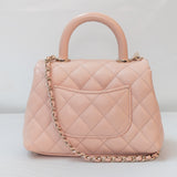 Chanel Coco Handle Mini | 21P Pink Beige Caviar Gold Hardware