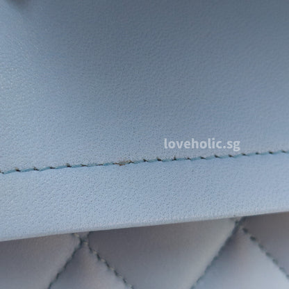 Chanel Classic Flap Medium | 21C Sky Blue Lambskin Light Gold Hardware
