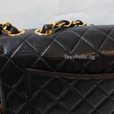 Chanel Vintage Jumbo  | Black Lambskin 24K Gold Hardware