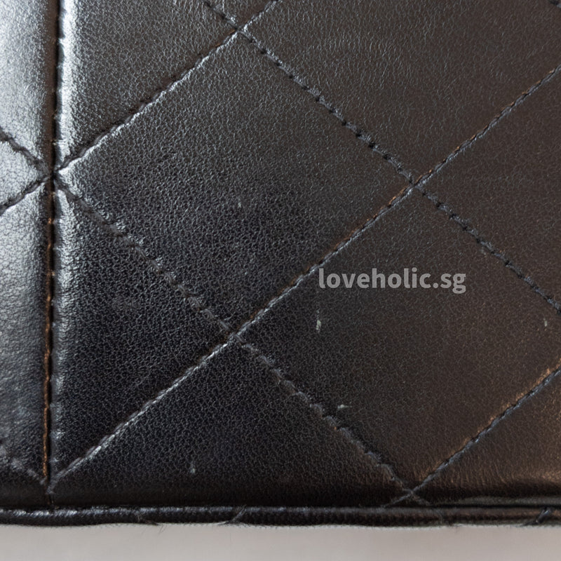 Chanel Vintage Jumbo  | Black Lambskin 24K Gold Hardware