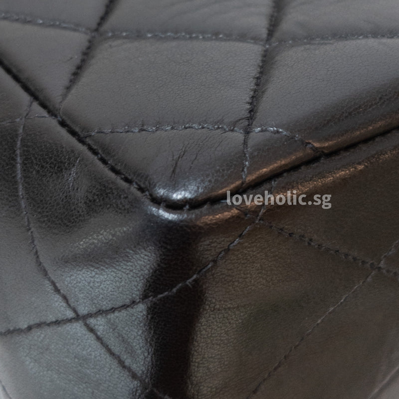 Chanel Vintage Jumbo  | Black Lambskin 24K Gold Hardware