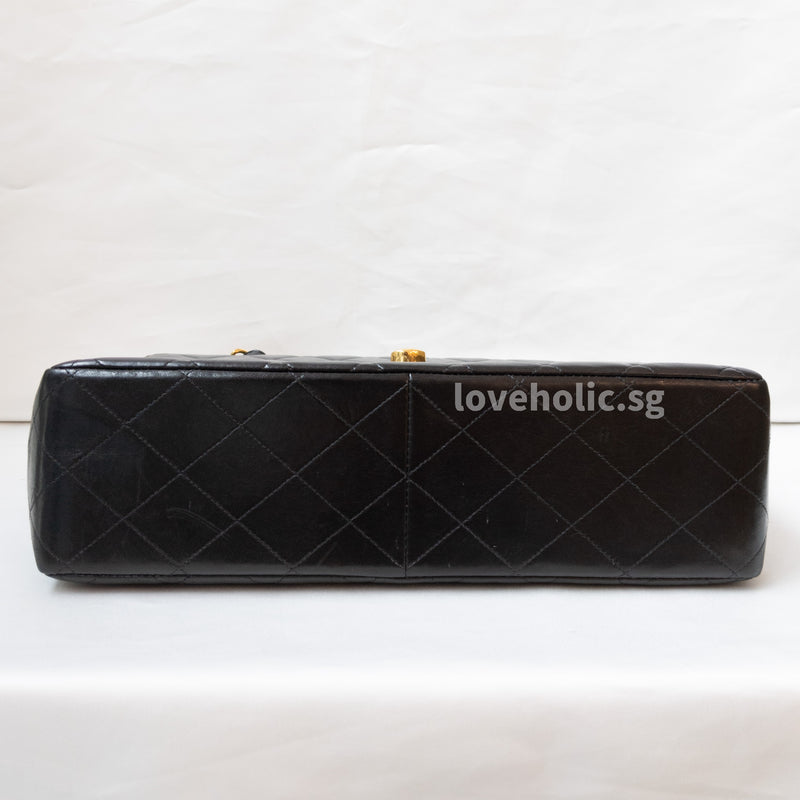 Chanel Vintage Jumbo  | Black Lambskin 24K Gold Hardware