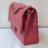 Chanel Classic Flap Medium | 17C Dark Pink Caviar Gold Hardware