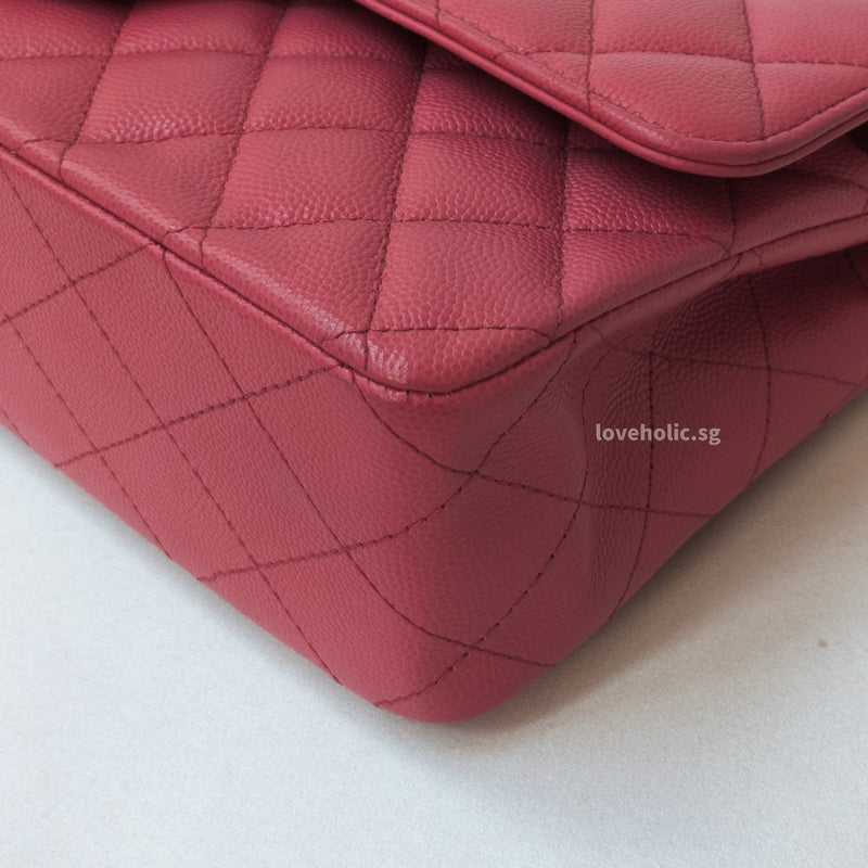 Chanel Classic Flap Medium | 17C Dark Pink Caviar Gold Hardware