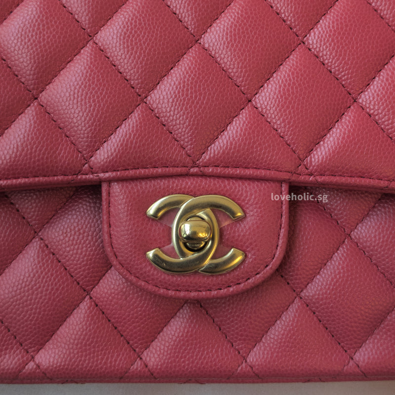 chanel classic flap bag pink