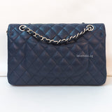 Chanel Classic Flap Medium | 17B Midnight Blue  Caviar Silver Hardware
