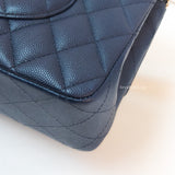 Chanel Classic Flap Medium | 17B Midnight Blue  Caviar Silver Hardware