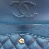 Chanel Classic Flap Medium | 17B Midnight Blue  Caviar Silver Hardware