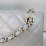 Chanel Classic Flap Jumbo | 21A Light Grey Caviar Gold Hardware