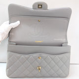 Chanel Classic Flap Jumbo | 21A Light Grey Caviar Gold Hardware