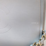 Chanel Classic Flap Jumbo | 21A Light Grey Caviar Gold Hardware