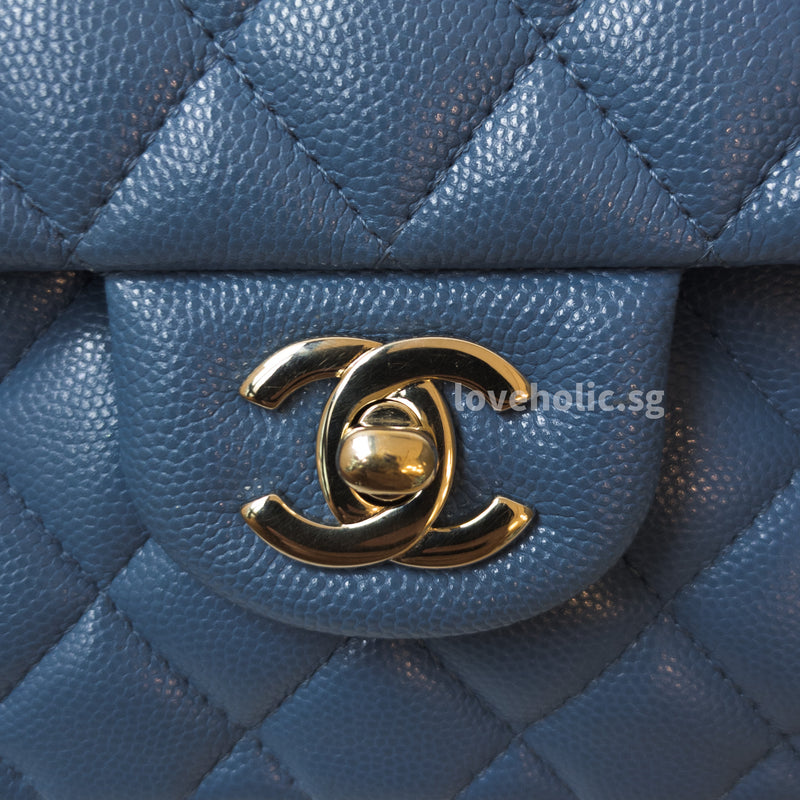 Chanel Classic Flap Small | 20S Sky Blue Caviar Gold Hardware