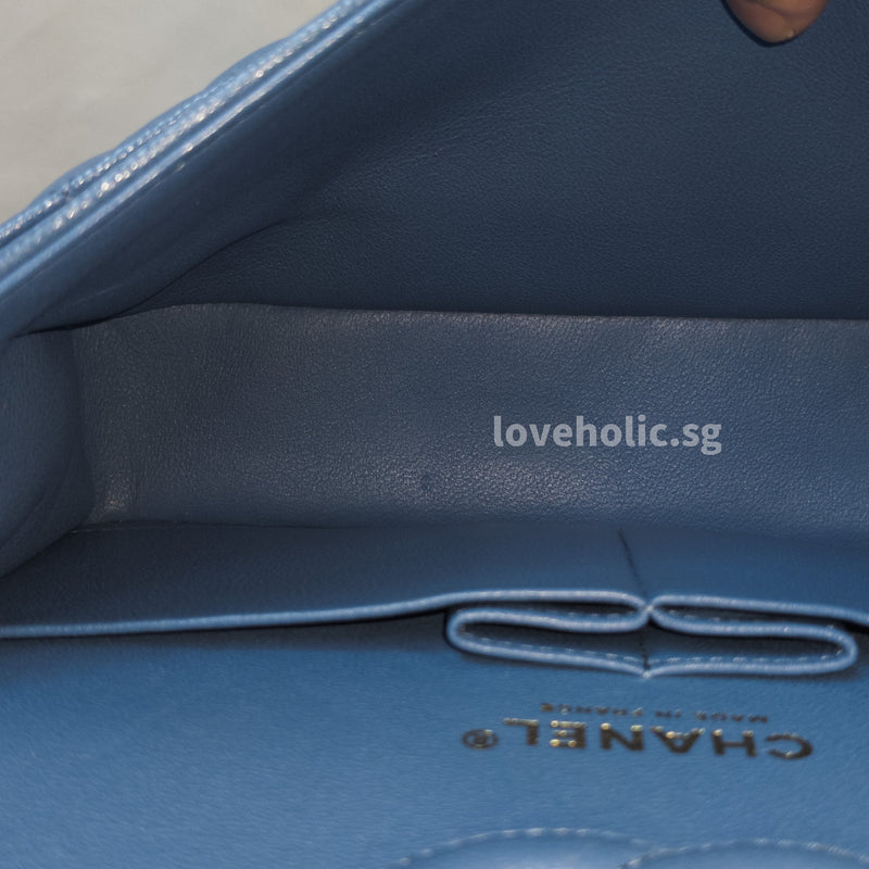 Chanel Classic Flap Small | 20S Sky Blue Caviar Gold Hardware