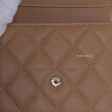 Chanel Classic Flap Wallet Small | 23P Dark Beige Caviar Gold Hardware