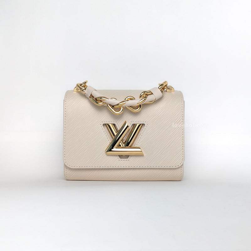 Louis Vuitton Twist PM | Quartz White Leather Gold Hardware