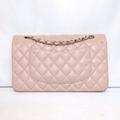 Chanel Classic Flap Medium | 21C Rose Claire Pink Caviar Light Gold Hardware